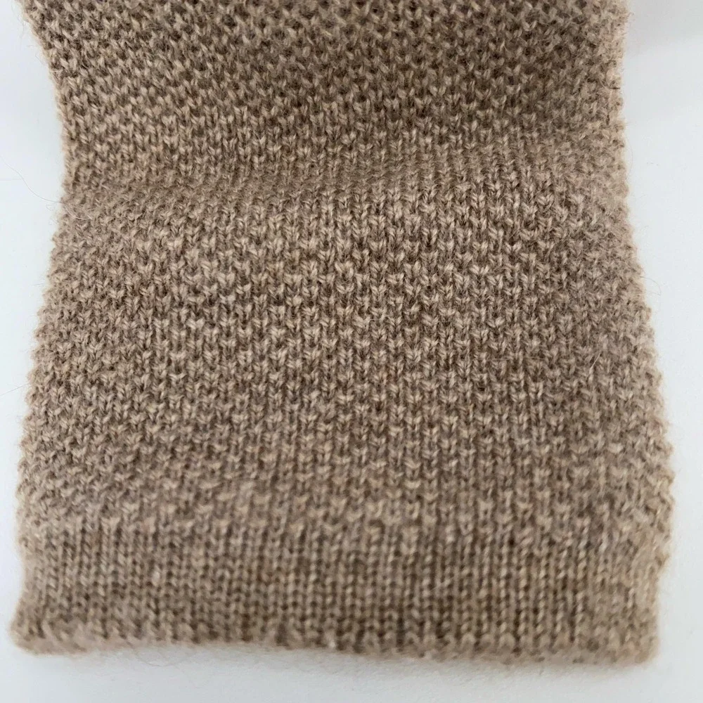 Eton Tie Mens Cashmere Knitted Skinny Slim Beige One Size Necktie Italy Made NWT